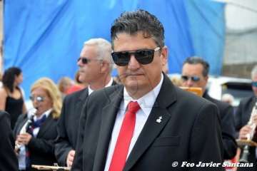 Santa Bárbara luce manto nuevo en la procesión de Lomo Catela (Foto Francisco Javier Santana)